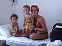 With their mum in Glky.